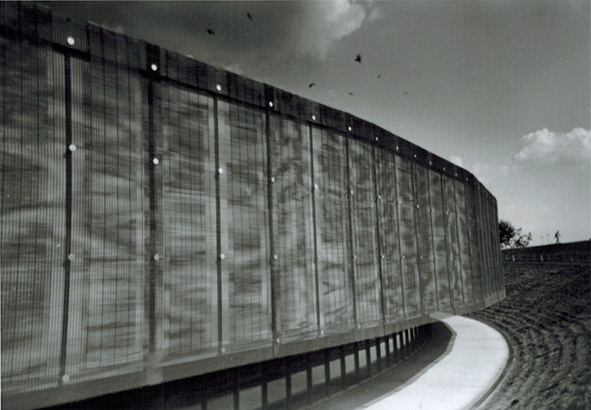 The velodrom in Friedrichshain, Berlin. Shot on a disposable black and white camera